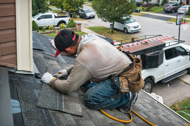 Professional Flat Roof Repair technician working in South Bloomingville, OH